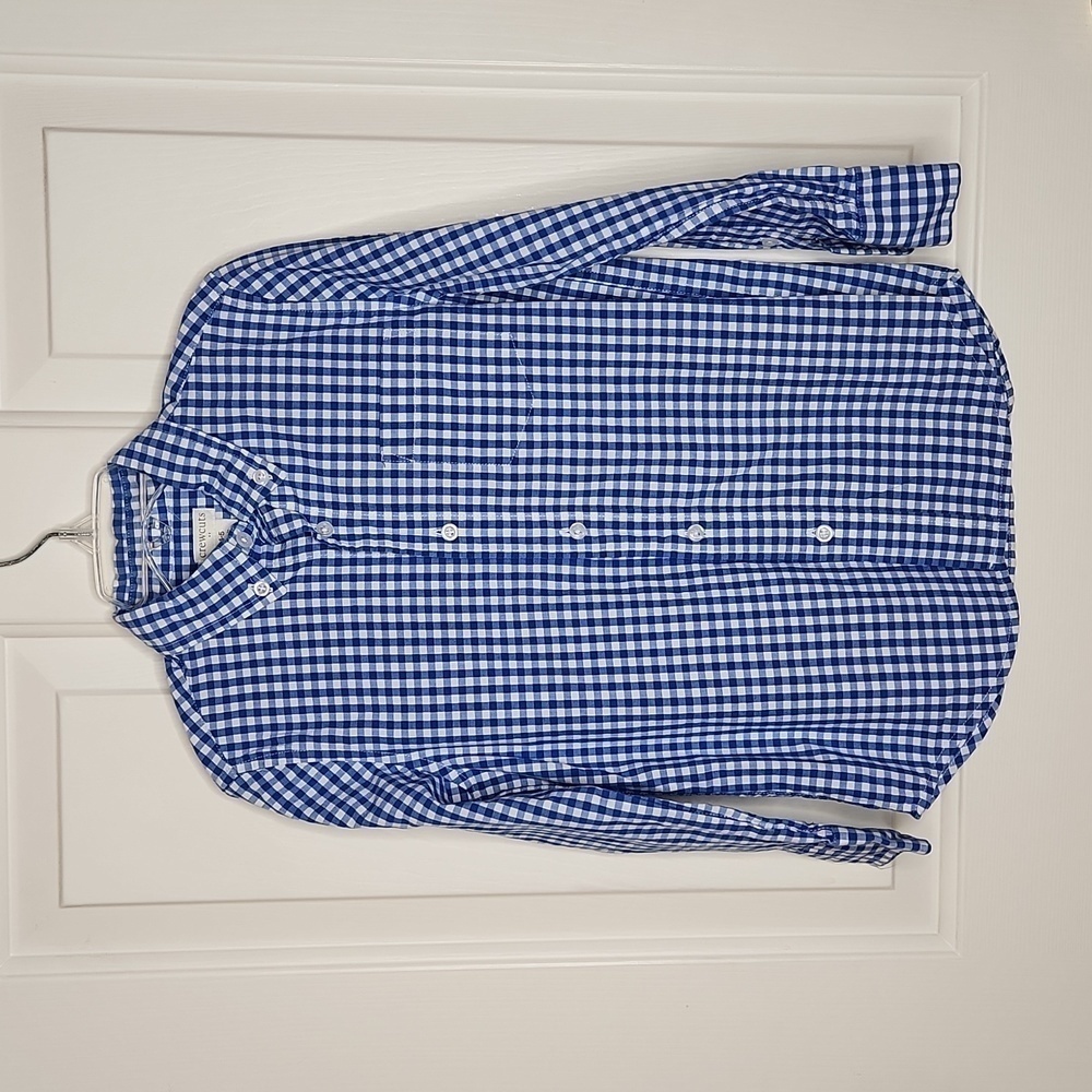 Crewcuts Royal Blue Gingham Button Down Shirt Size 4/5